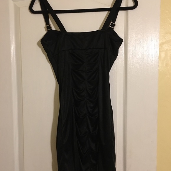 Black Rhinestone Embellished Cocktail Dress - Picture 5 of 5